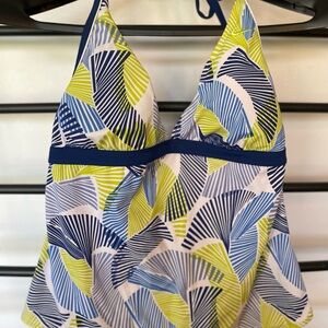 Nike Tankini Swim Top – Abstract Fan Print | Size 14